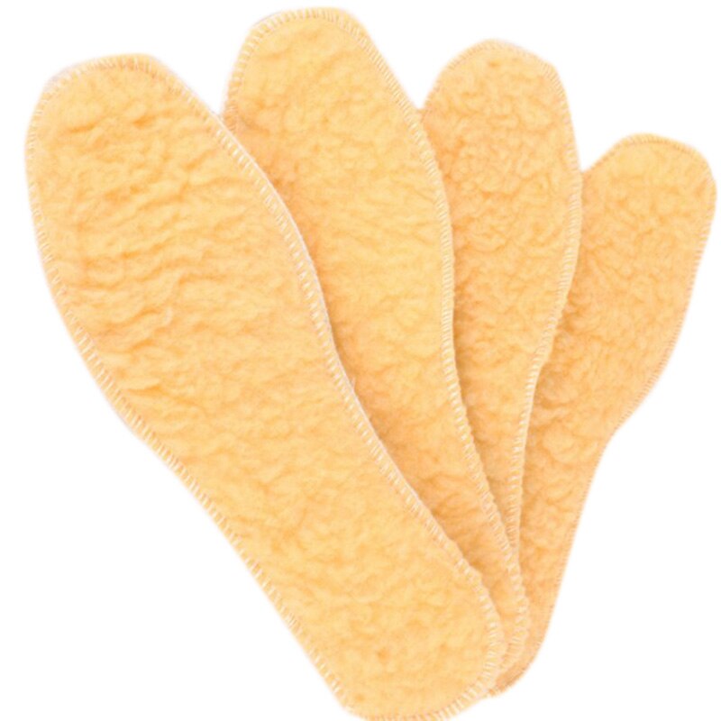 Unisex termosulor för skor vinter snöstövlar pad imitation ull varma innersulor inläggskudde skodyna höst vinter: Beige / 9