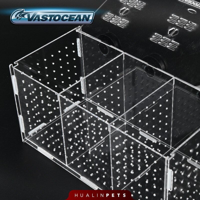 DW Aquarium Acrylic Isolation box Fish Bowls Tank Breeding magnetic Isolation Combination Box Suitable for glass within 15mm