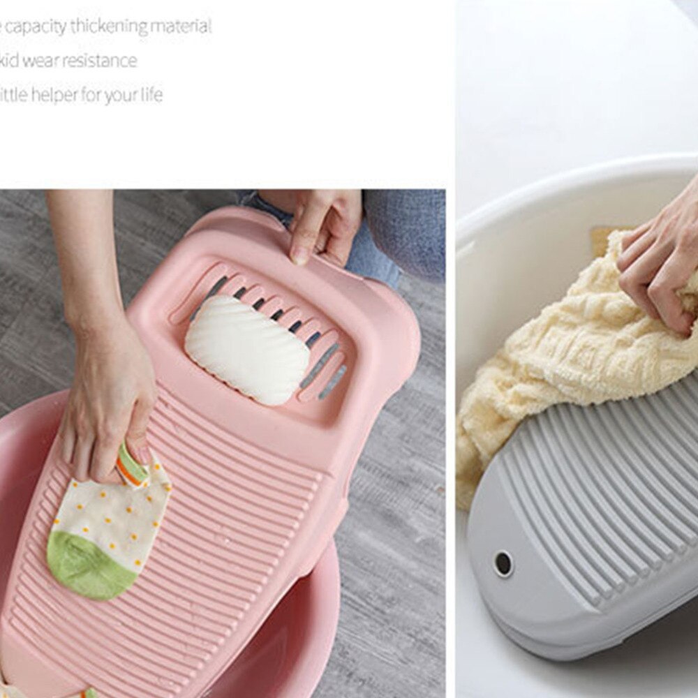 Non-slip Washing Washboard Thickened Home Washing Scrubbing Board Laundry Washboard for Home (Small,)