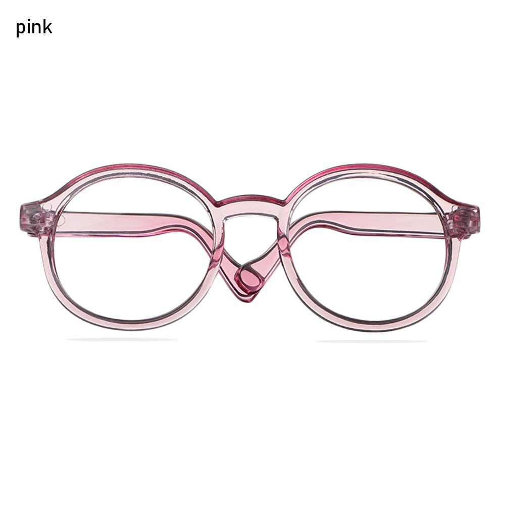 1Stck niedlich Puppe runden Brille Zubehör wie passen Plüsch- Spielzeuge Puppen Brille Spielzeuge Ändern Kleidung Spiel DIY: Rosa