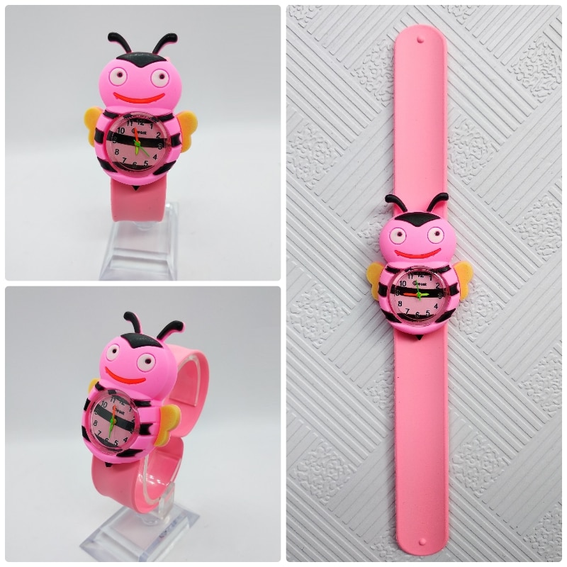 Combineren verschillende dieren Bloem Lieveheersbeestje Kids Slap Horloge Sport Pat Horloges Voor Kinderen Student Baby Cadeau Kind Horloges