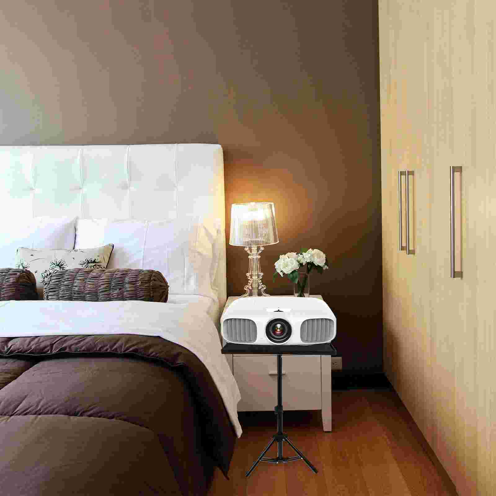Homcine Mini Projector Plafond Wandmontage Verstelbare Hoogte 10,63 tot 16,5 inch met 360° Draaibare 5 kg Belasting Kleine Projector Houder 1/4 inch Montagebeugel Hanger Stand