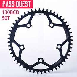 Pass quest road vouwfiets 130 bcd ronde smalle brede kettingblad fiets kettingblad 42t-52t crankstel tandplaat onderdelen: 50t