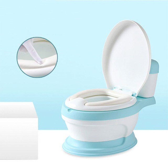 Simulation toilette enfants abattant wc enfant Pot multifonction bébé Pot bébé toilette chaise Pot enfant Pot formation filles garçons: Bleu