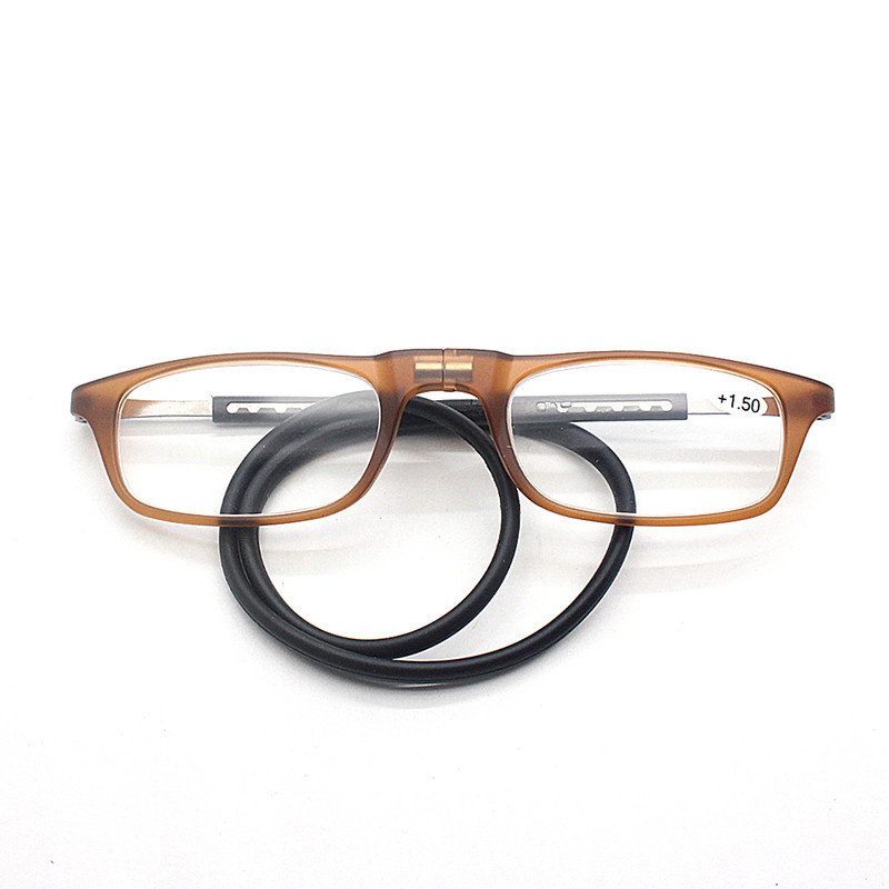 Magnifying Glass Folding Hanging Neck Presbyopia Magnifier High Definition Resin Lens Magic Magnet