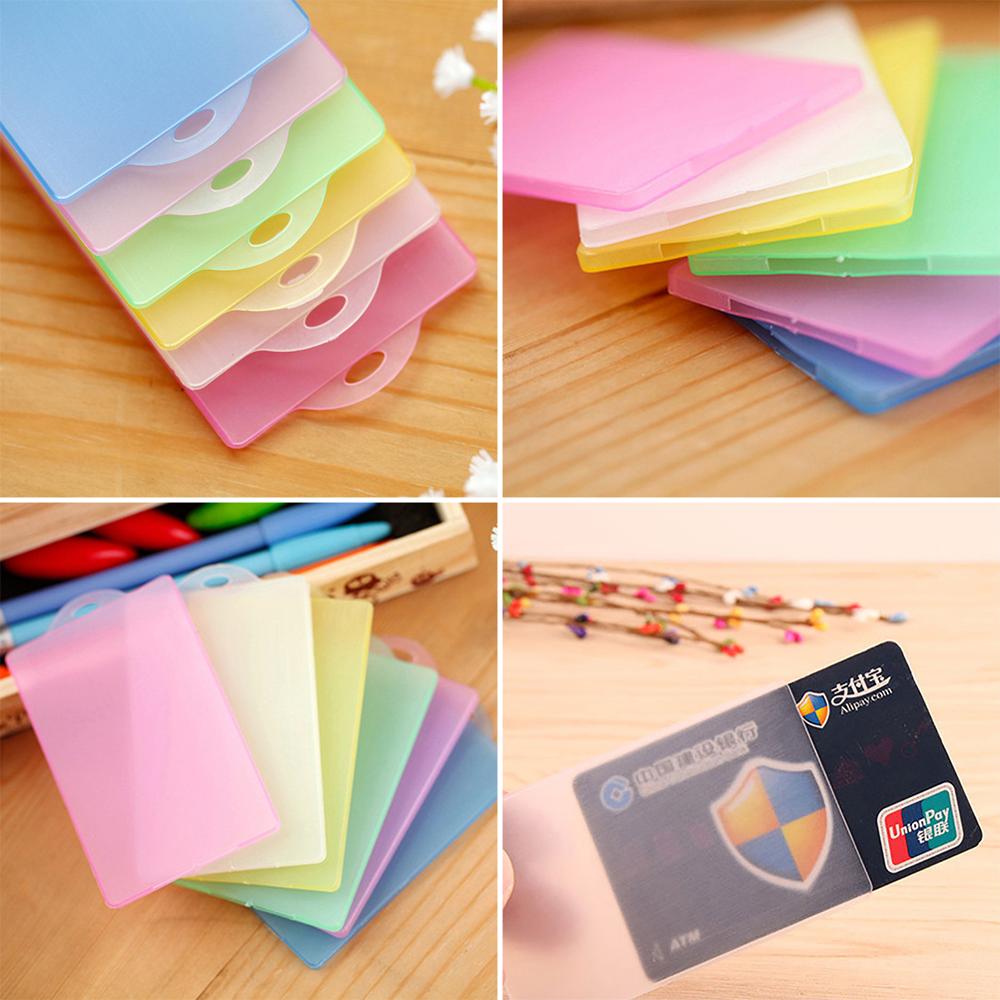 Przezroczysty dwustronny pionowy plastikowy identyfikator IC plakietka plastikowy matowy uchwyt na kartę pokrowiec kieszonkowy