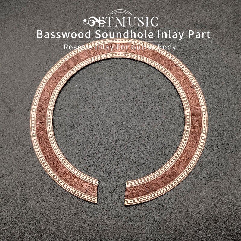 Classic Guitar Wood Inlaid Soundhole Rosette Inlay Guitar Body Project Parts,Natural Color