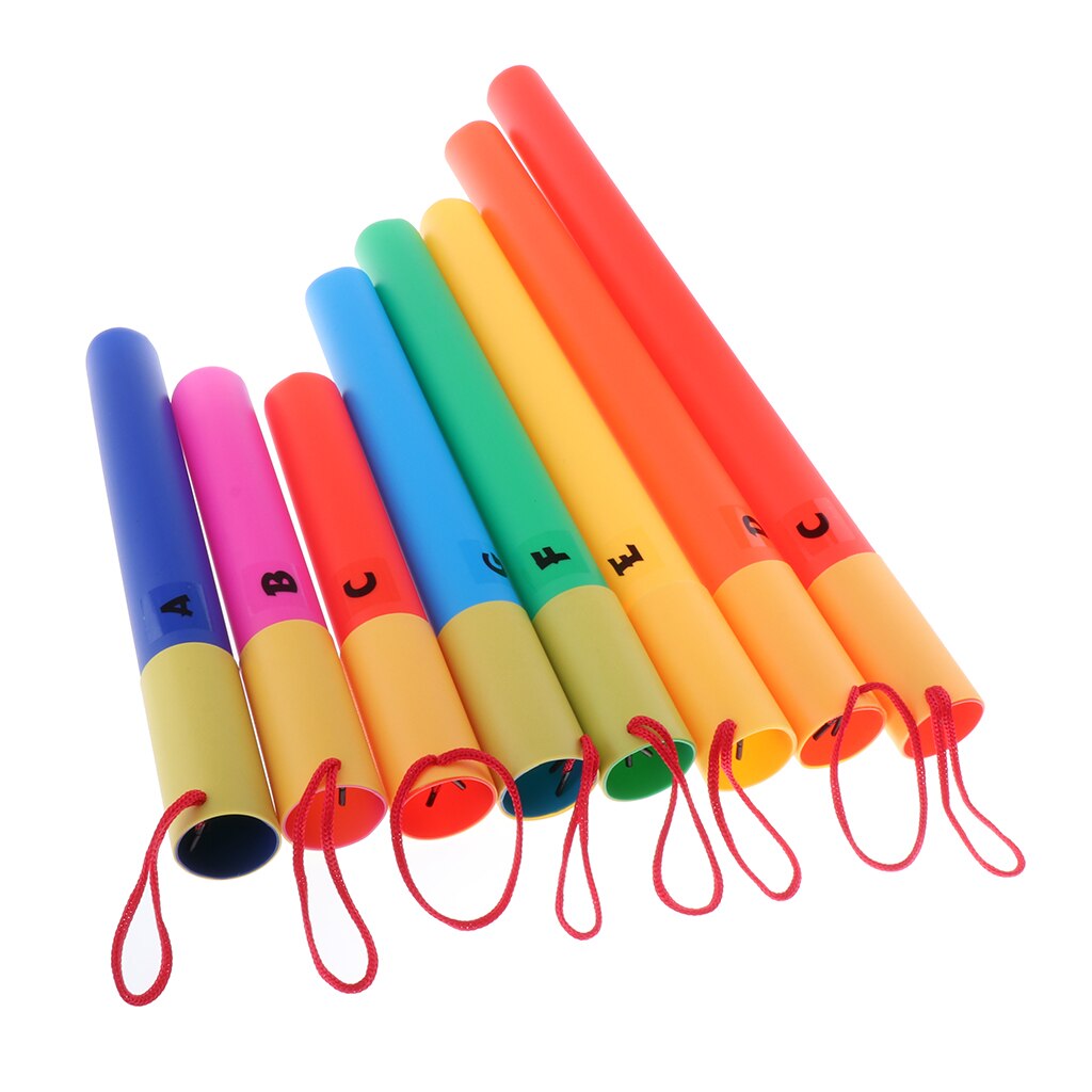 Tubos de percusión de 8 notas para enseñanza de música Orff, iluminador Musical para bebé