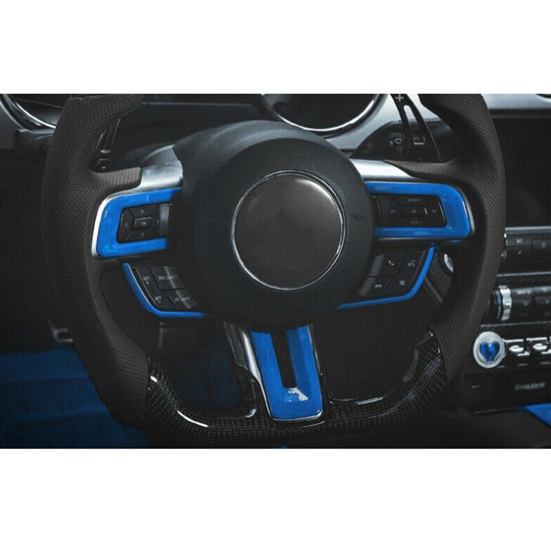 Car Steering Wheel Frame Trim Cover Bezels Fit for Ford Mustang