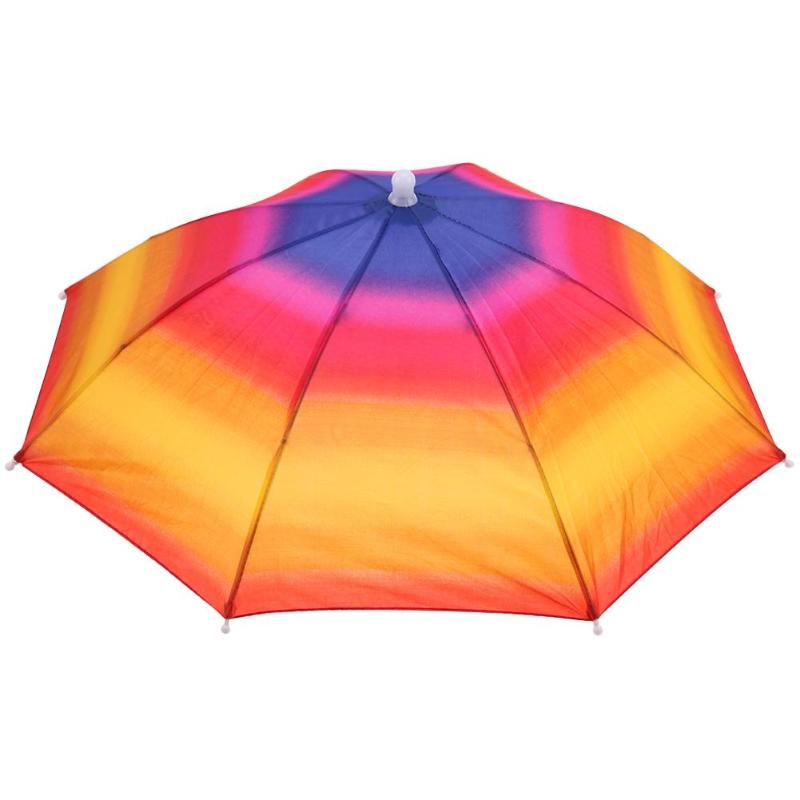 55cm przenośny parasol ogrodowy kapelusz czapka składane kobiety mężczyźni parasol wędkarstwo piesze wycieczki golf plaża nakrycia głowy zestaw głośnomówiący parasol: F