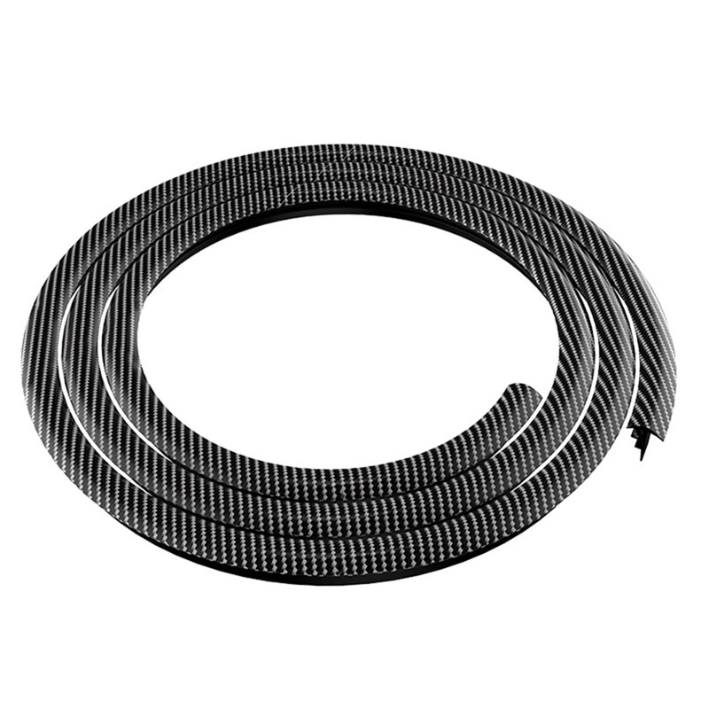 1.6M Car Dashboard Edges Sealing Strip Carbon Fiber pattern Noise Insulation Interior Front Windshield Gap Sealing Rubber Strips