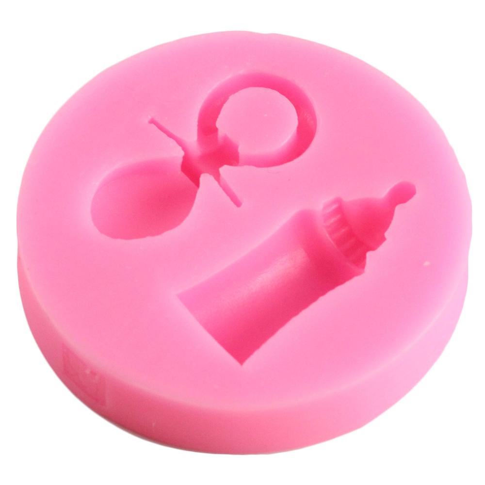 Moules à chocolat en Silicone pour biberon bébé, DIY, outils de décoration de gâteau Fondant d&#39;anniversaire pour bébé, moules à bonbons en argile