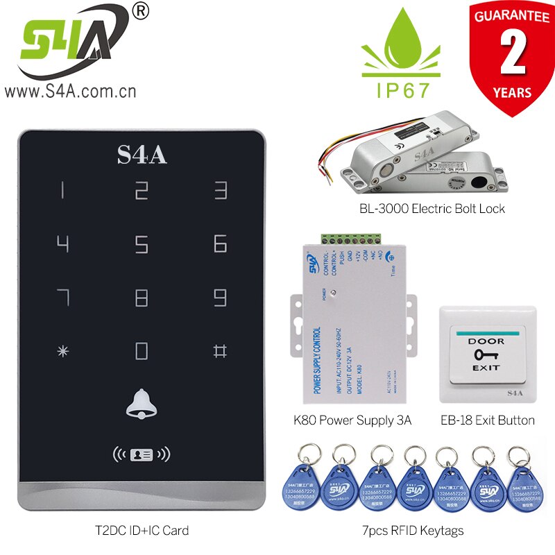 Teclado de Control de acceso Rfid de doble frecuencia, dispositivo de Metal resistente al agua con 1000 usuarios, compatible con NFC, sistema de Control de acceso de puerta RFID