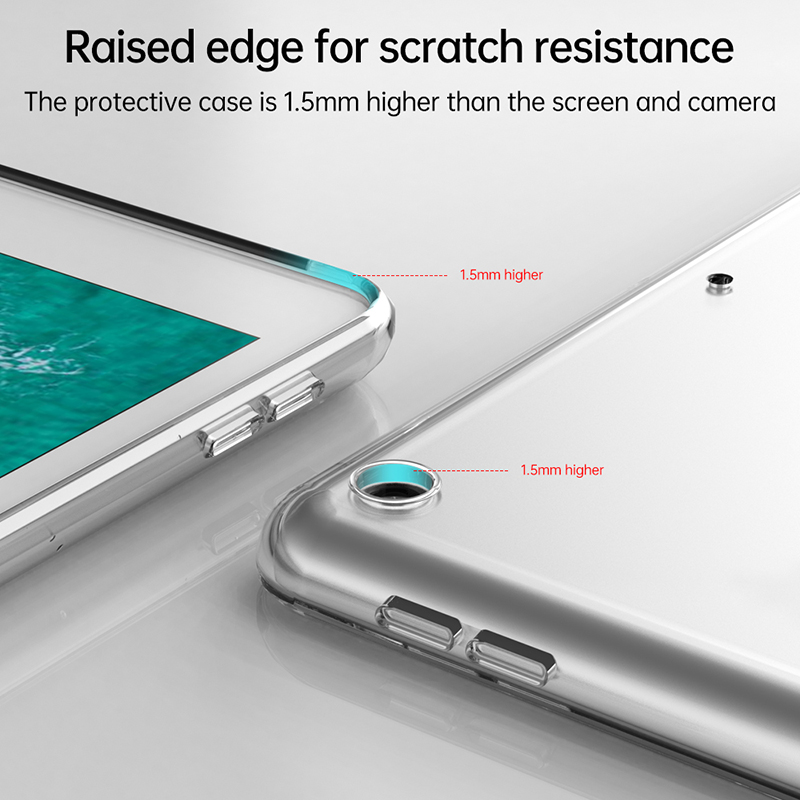Silicone Case For iPad 10th gen Pro 11 2022 Tablet Transparent Case Mini 6 Air 5 4 10.9 10.2 7th 8th 9th Pro 9.7 Soft Cover