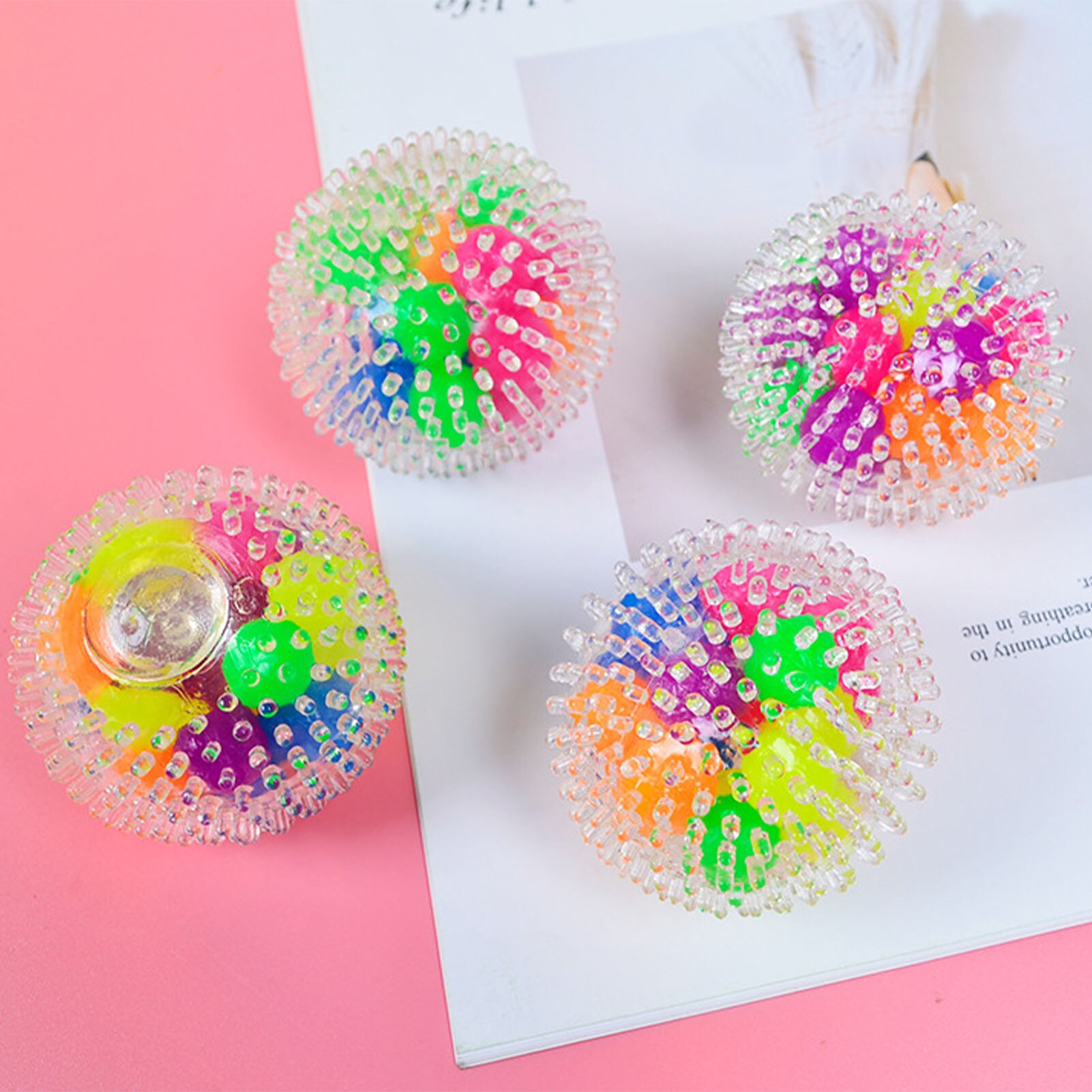 Rainbow Novetly Squeeze Ball Mesh Squishy Balls Stress Relief Squeeze Grape Balls Relieve Pressure Balls Hand Fidget Toy