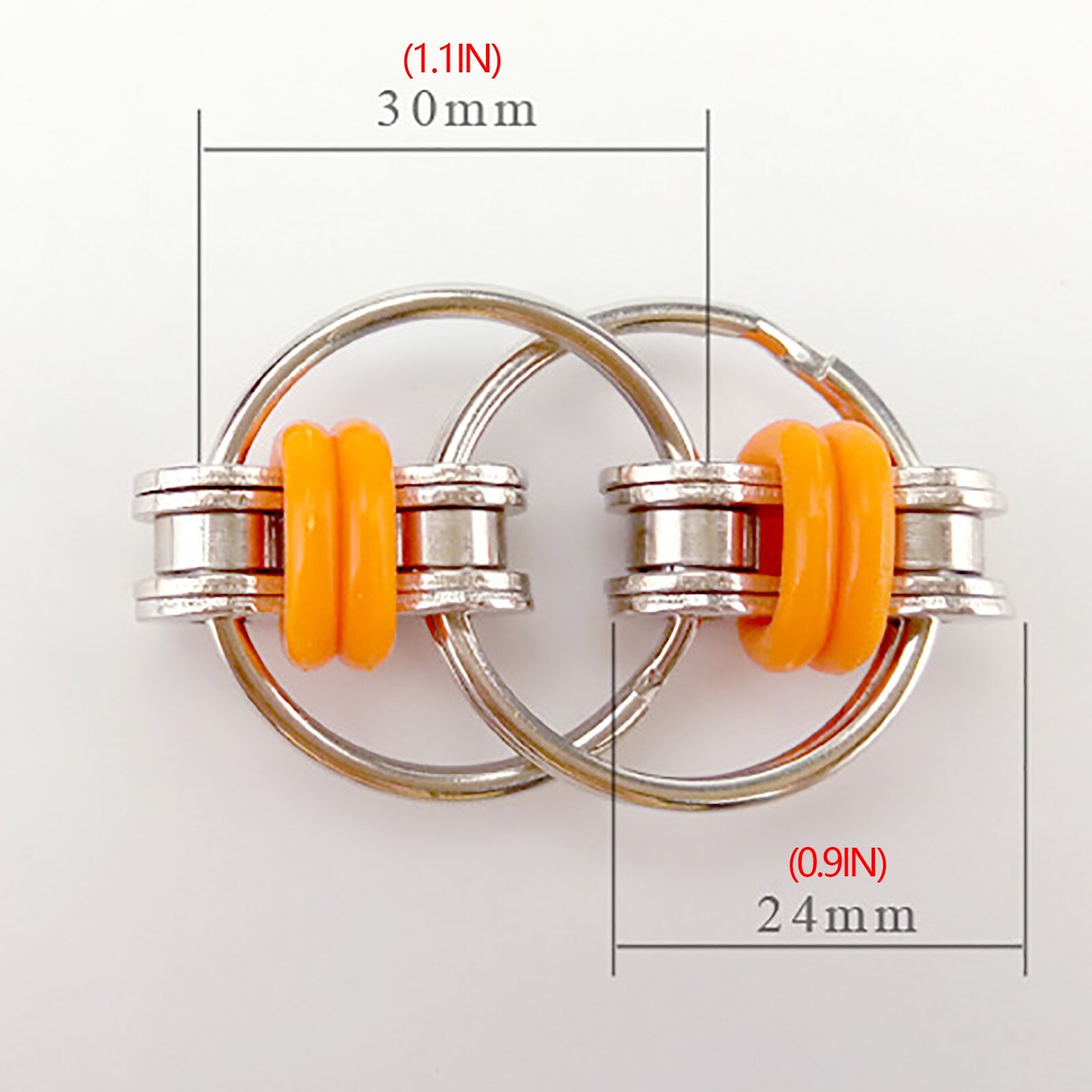 Cadena de la bici Fidget descompresión cadena ventilación cremallera cadena de bicicleta cadena llavero de Metal Fidget juguete de rodillo bicicleta cadena de la bici Fidget juguete | Juguete