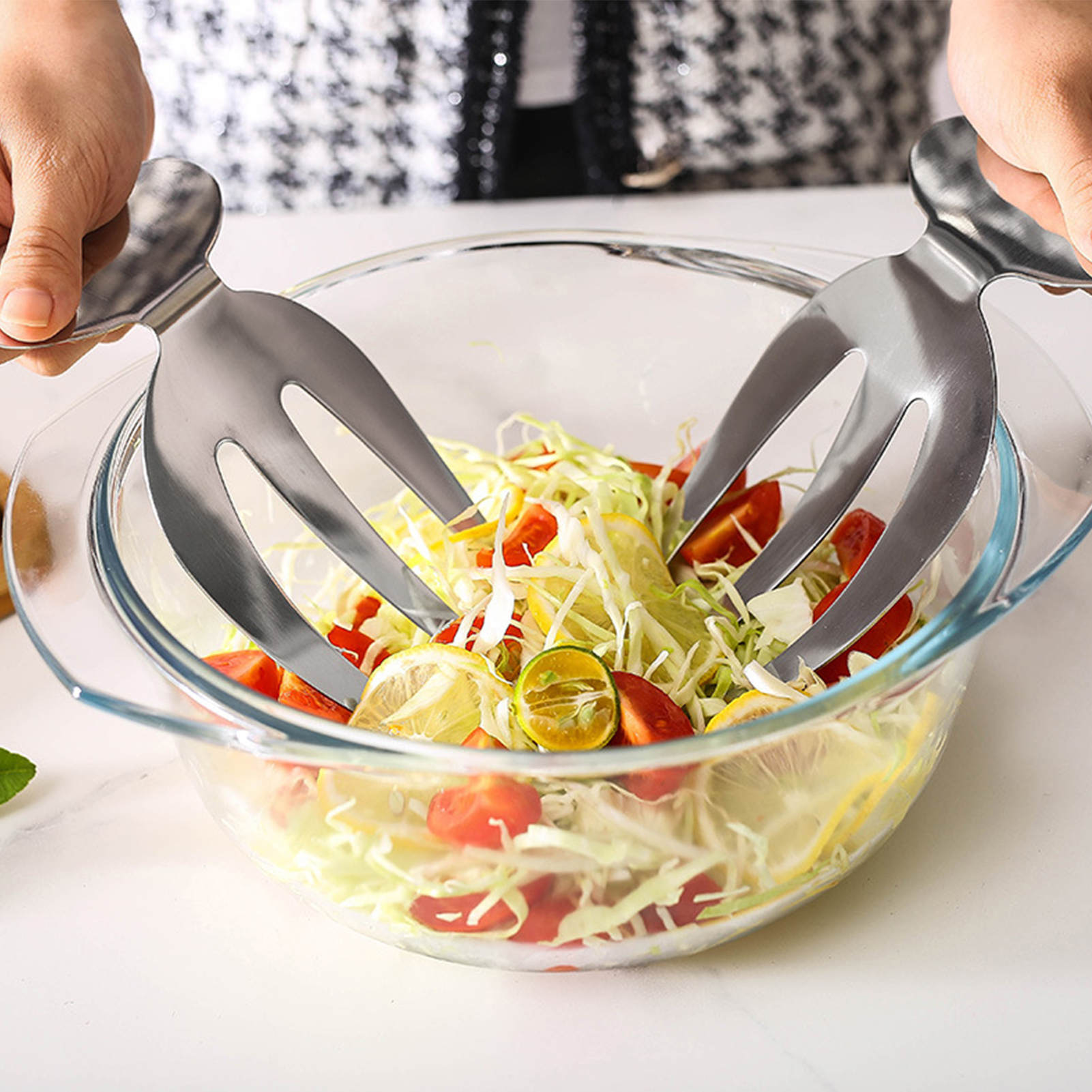 Salade Klauw Salade Handen Rvs Fruit Groente Salade Server Keuken Tool Voor Thuis Restaurant Party