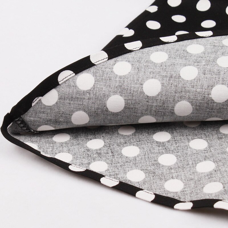 Tonval czerwony Rockabilly V-z powrotem Polka Dot Retro sukienka w stylu Vintage kobiety lato bez rękawów z paskiem bawełniane biuro linia sukienki