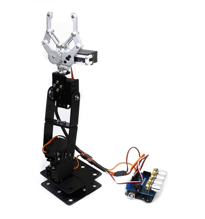 Newest SNAM5300 4dof Assembled Aluminum Alloy Four Free Robotic Arm DIY Robot Arduino Kit