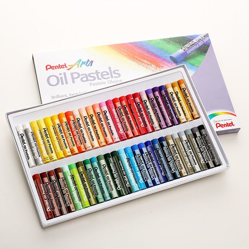 Pentel phn 12/25/36/50 farver runde farveblyanter til børn sæt bløde olie pasteller tegningstegn til børn: 50 farver