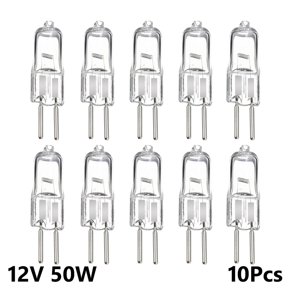 10Pcs 12V 5W/10W/20W/35W/50W G4 Halogeen lamp 12V G4 Lamp G4 Halogeen Lamp Warm Wit Lamp Lamp Kralen Vervanging Home Verlichting: 50W