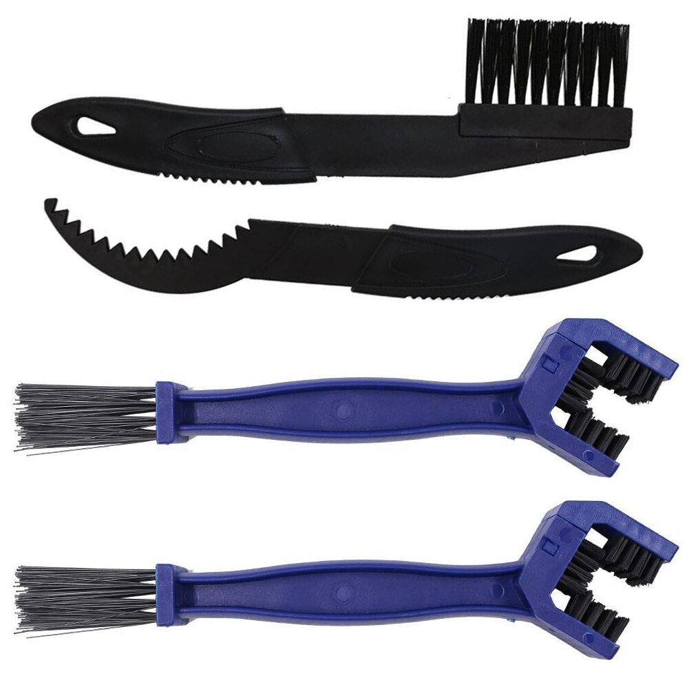 Bicycle Cleaning Brush Bike Chain Tyre Wheel Wash Cleaner Set Bicycle Cleaning Kit Clean Brush Gear Grunge Brush Chain Scrubber: 4pcs B