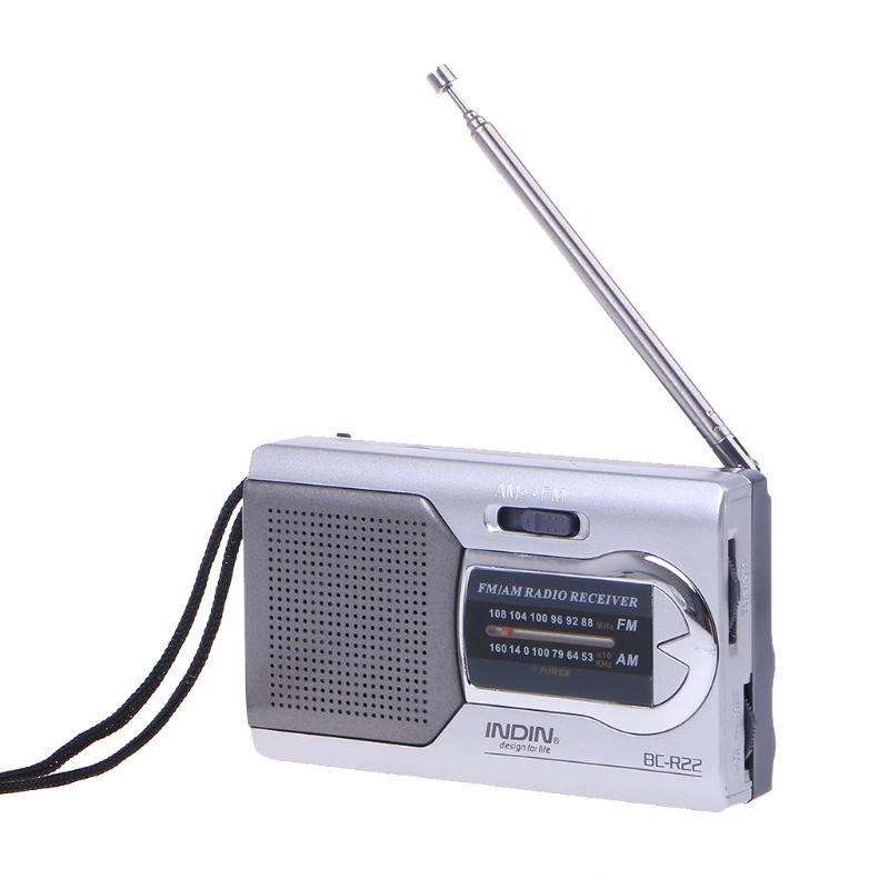 Universal Slim AM/FM Mini Radio World Receiver Stereo Speakers Music Player LX9A