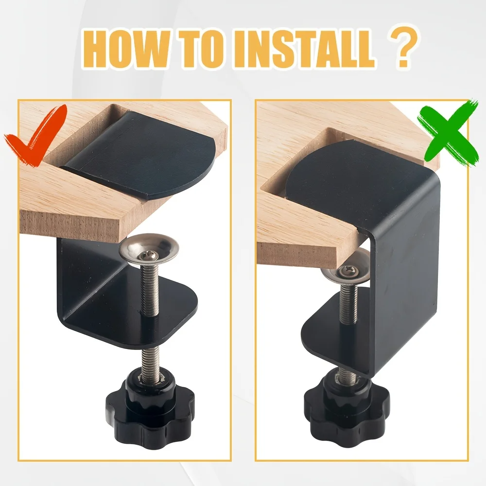 Adjustable Wooden Bench Clamp, Portable Movable Fastening Tool for Workbench & Router Table, Durable Wood Clamp Kit