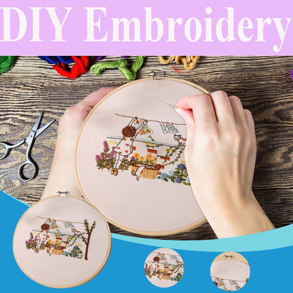 Kit de point de croix broderie 25 # bricolage | Broderie de fleurs, travaux manuels pour débutants, peinture en ruban, broderie cerlier, décoration de la maison