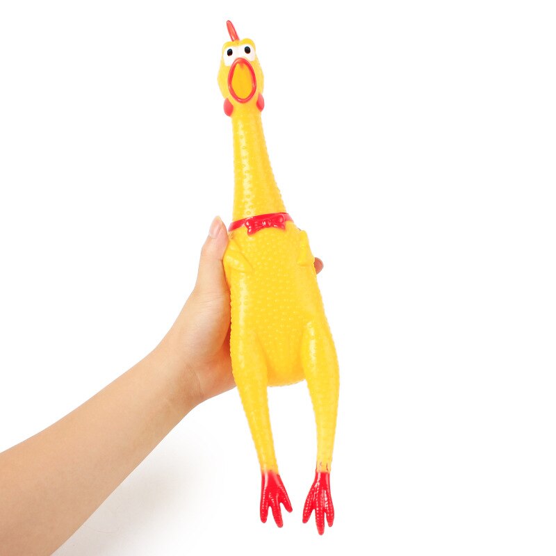 Gelb Gummi Huhn Schreien Hahn Spielzeug Welpen Spielzeug Haustier Spielereien lustige produkte Schrillen Dekompression Werkzeug Lustige Kauen E