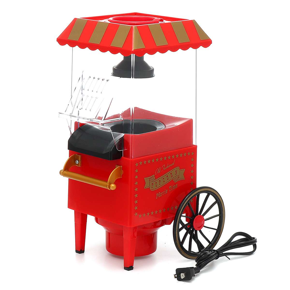 1200W Electric Mini Popcorn Maker 110V Home Air Tabletop Popcorn Makers Household Kitchen Appliance Party Snack Machine