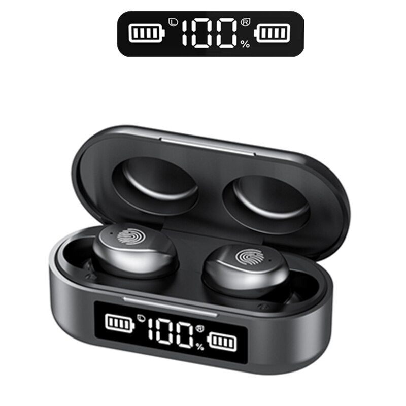 Echte draadloze oordopjes, bluetooth-koptelefoon met touchbediening en draadloze oplaadcassette, ipx 7- waterdichte stereo-oordopjes voor sport.: Ak01