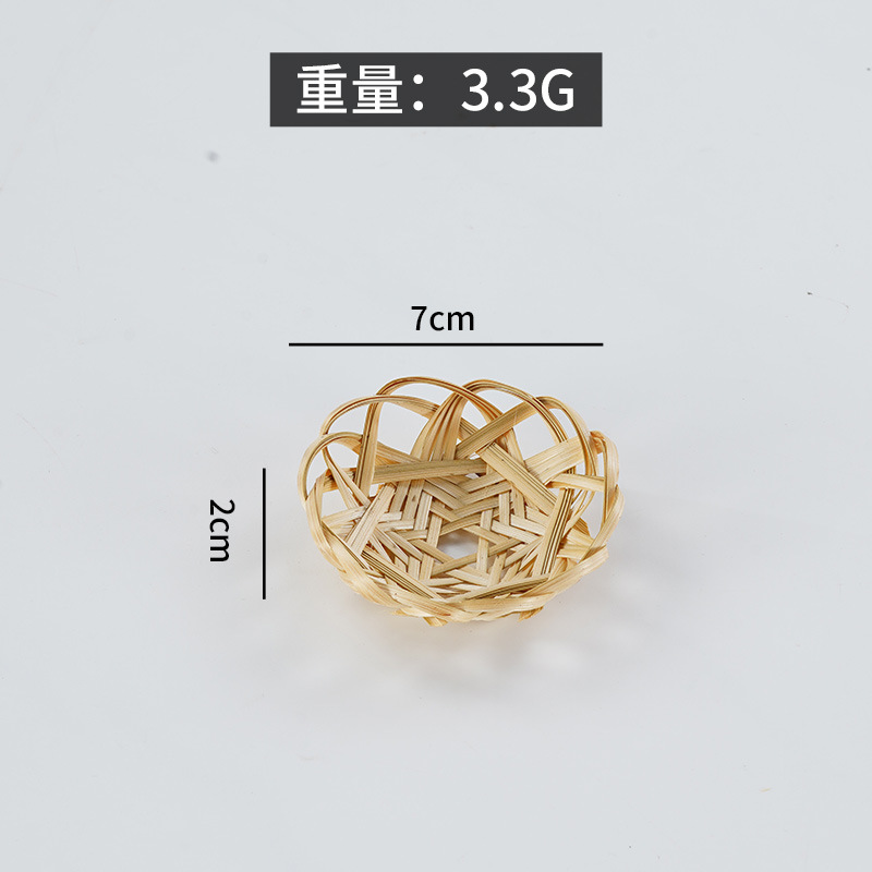 Japanese Sashimi Decoration Mini Basket Seafood Decoration Props Barbecue Plate Bamboo Basket Decoration: PEACOCK BLUE