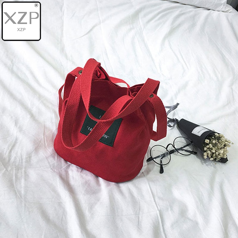 XZP, bolso de mano de lona de arte fresco informal de para chica, bolso de mano de mujer, bolso de compras, bolsas pequeñas, bolsos de hombro sólidos para chicas