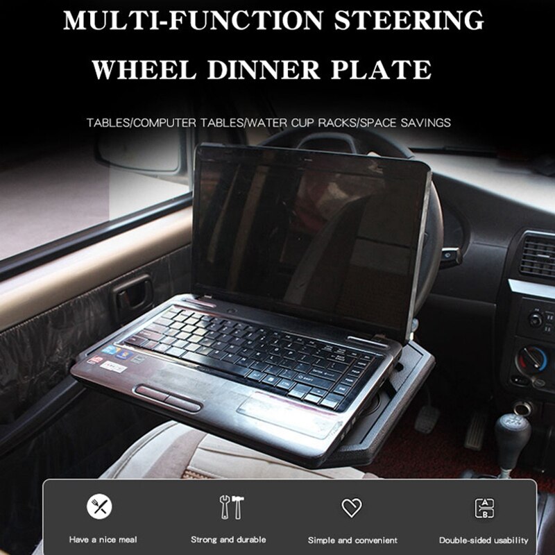 Auto Laptop Schreibtisch Multifunktions Lenkrad Halfter Ständer Schwarz für Fahrer Reisende Arbeit oder Esszimmer Halfter Passt sterben Meisten Fahrzeuge