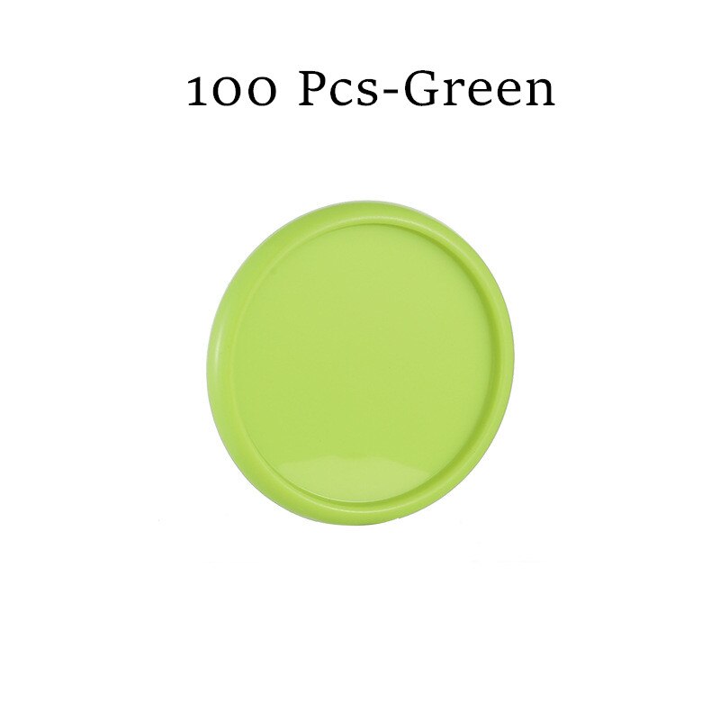 100 Stuks Solid Candy Kleur Gelukkig Planner Disc Voor Notebooks 35Mm Diy Discbound Discs Paddestoel Loose Leaf Binder Voor planner: 100 Pcs -Green
