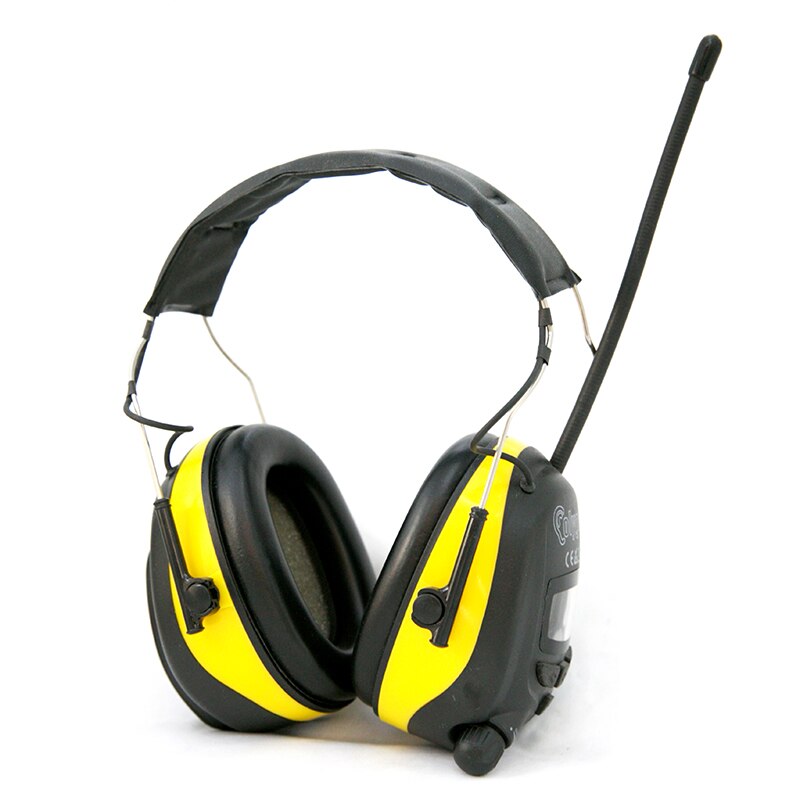 NRR 25dB MP3 AM FM Radio Hearing Protection Ear Muffs Electronic Ear Protector Noise Reduction Safety Earmuffs for Working: Default Title