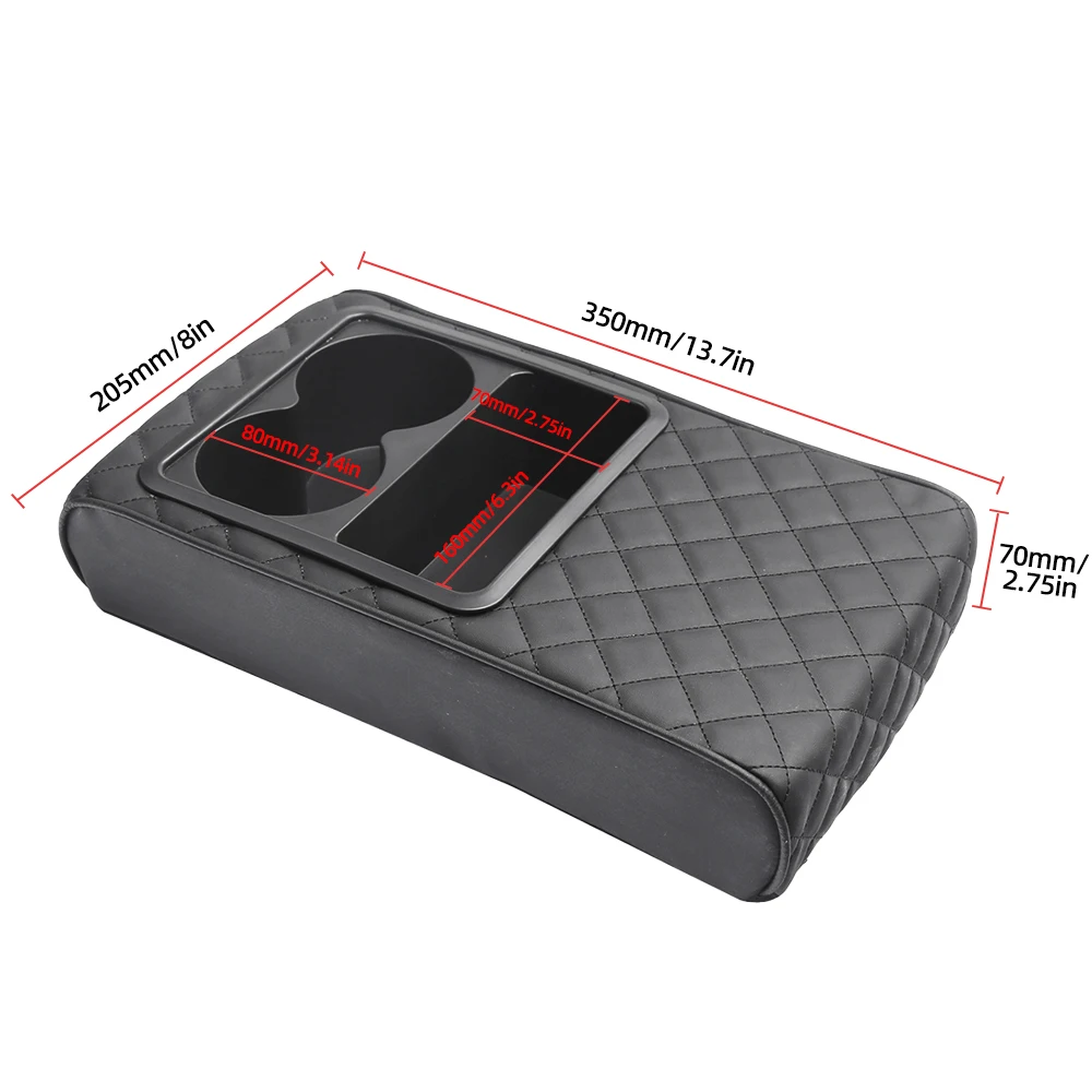 Auto Armsteun Middenconsole Kussen Armsteun Cover Memory Foam Auto Armsteun Kussen Bekerhouder Auto-interieur Accessoires Universeel: Default Title