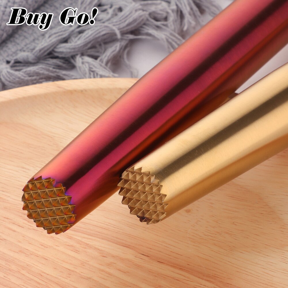 1/2Pc Rolling Pin Rvs Hand Deeg Roller Bak Cake Pizza Gebak Accessoires Non-stick Vlees hamer Gemalen Ijs Keuken