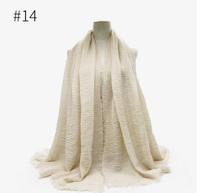 Écharpe Hijab en viscose de coton, 10 pièces, , écharpe, châle à la , bon marché, enveloppe musulmane, 50% pièces: 14