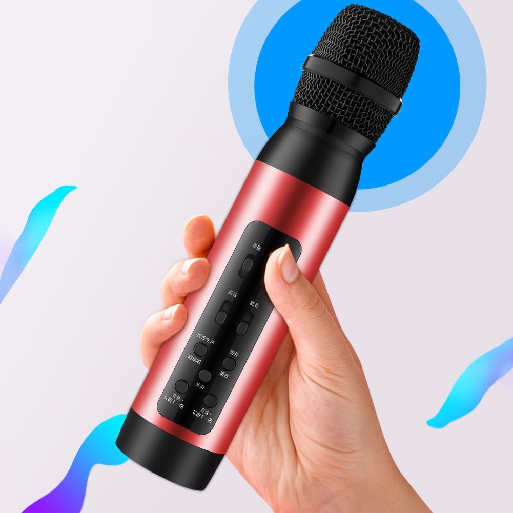 Bluetooth Wireless Microphone Karaoke Speaker KTV Music Player Singing Recorder Handheld Microphone Mic in stock