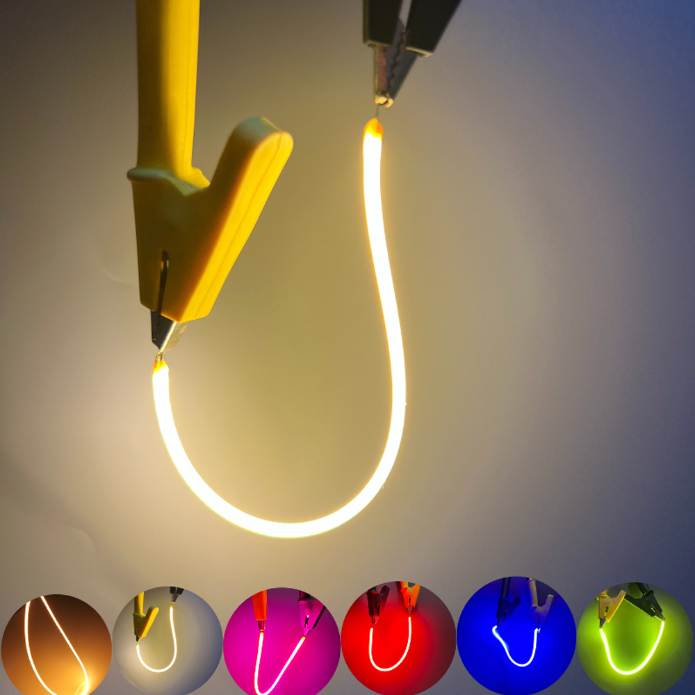 LED Filament Flexible DC3V 38mm 60mm 80mm 95mm 125mm 130mm 145mm 185mm 300mm Edison Bulb Lamp Parts Diode DIY Decorative Lamp