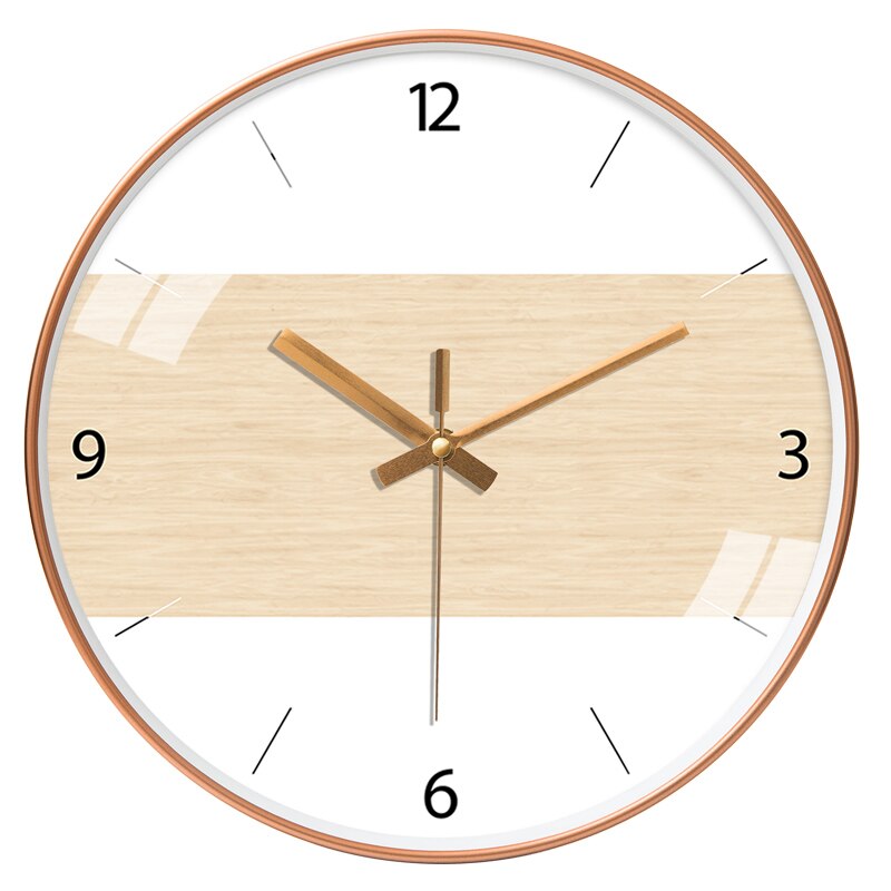 Reloj de pared nórdico para sala de estar, reloj de pared redondo, silencioso, , clásico: style8 / 10"