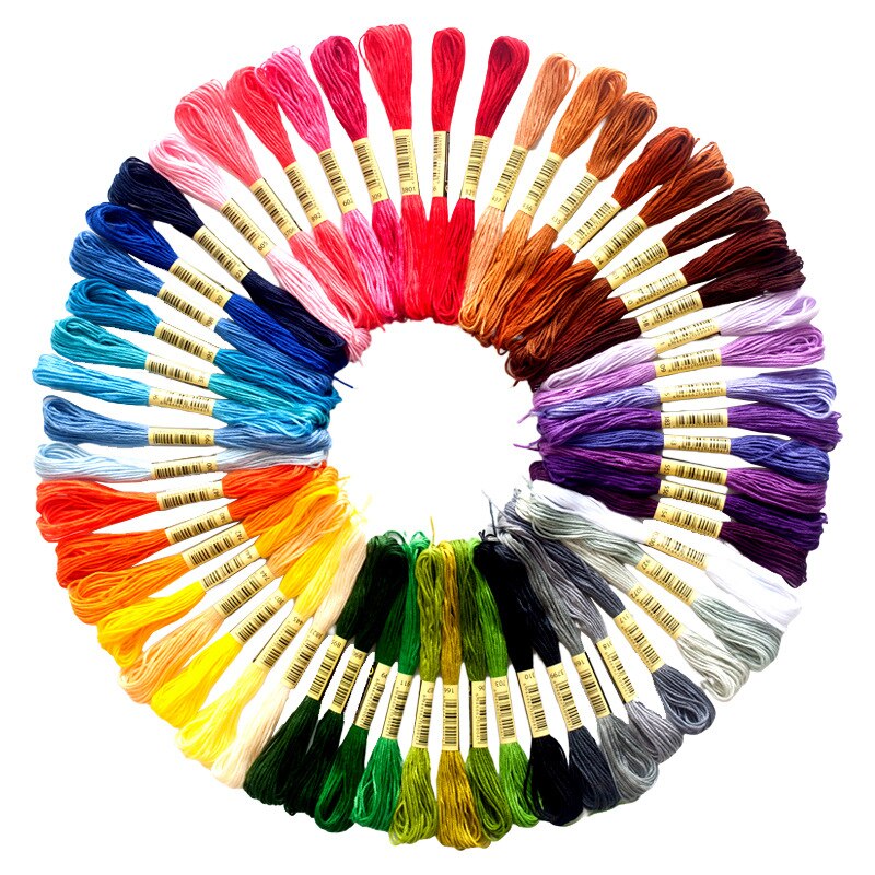 50/100 Colors Cross Stitch Sewing Thread Set Embroidery Craft DIY Knitting Skein Kits