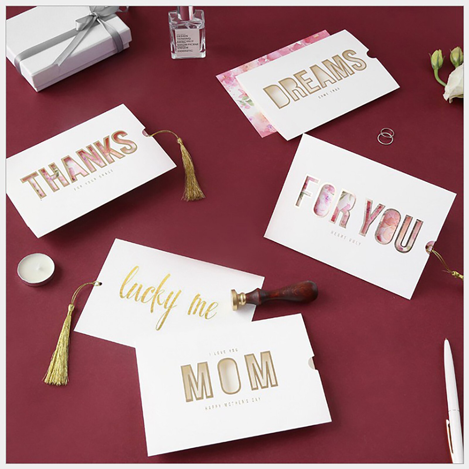 3D Mother's Day Thanksgiving Paper Carving Blessing Card Handmade Paper Card Handmade Paper Blessing Greeting Cards