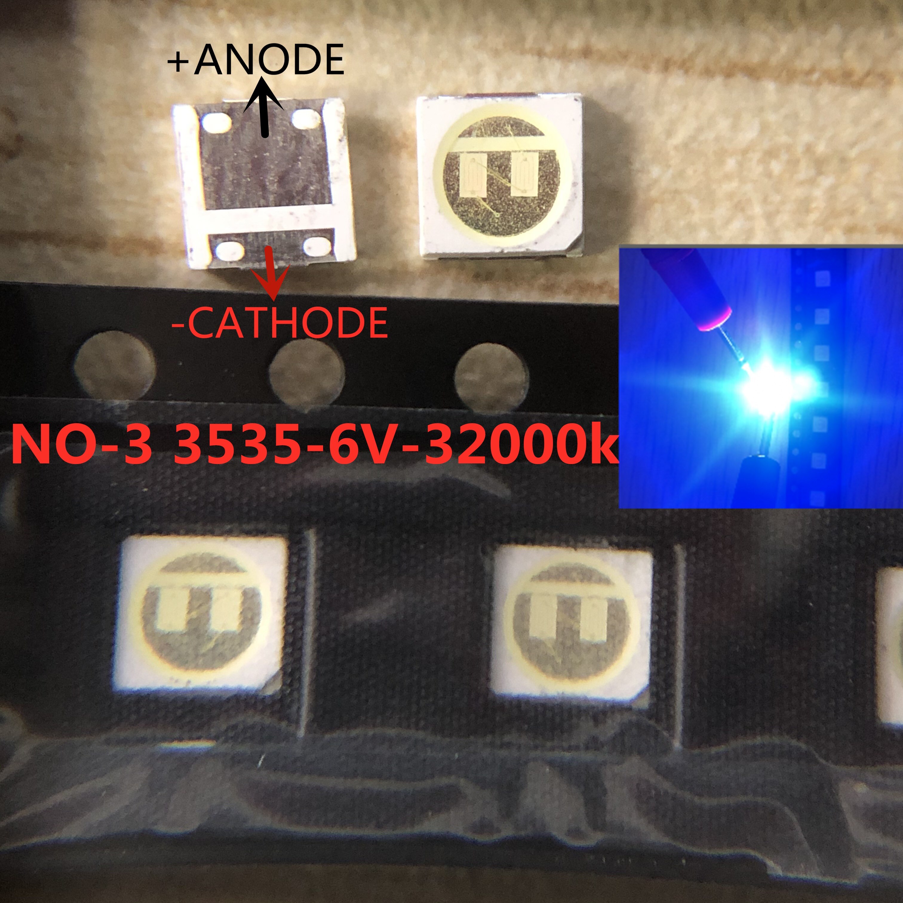 3535 SMD LED TV Hintergrundbeleuchtung 1W 3V 6V Diode Televisao LG 3535 3537 LED Dioden TV hinterleuchtet kühle Kalte Weiße LED LCD Hintergrundbeleuchtung Reparatur: 50Stck 6V Nein3