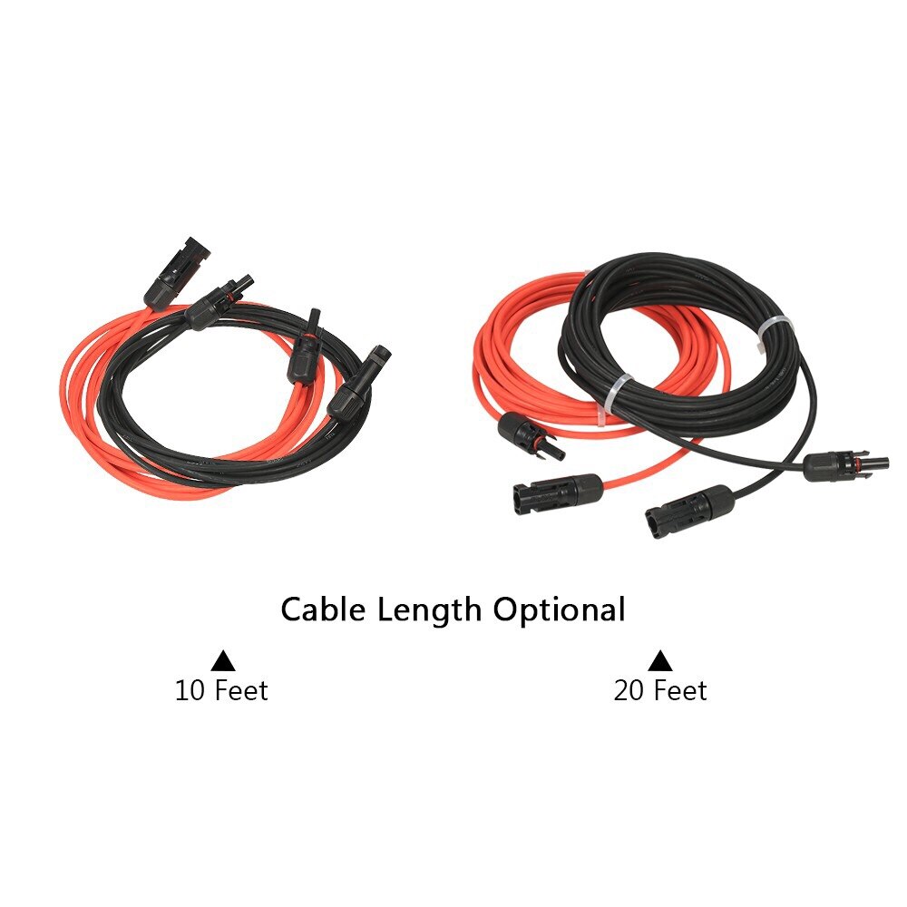 1 Paar 2Meter Zwart + 2Meter Rode 10AWG Zonnepaneel Extension Cable Met Vrouwelijke En Mannelijke Connector