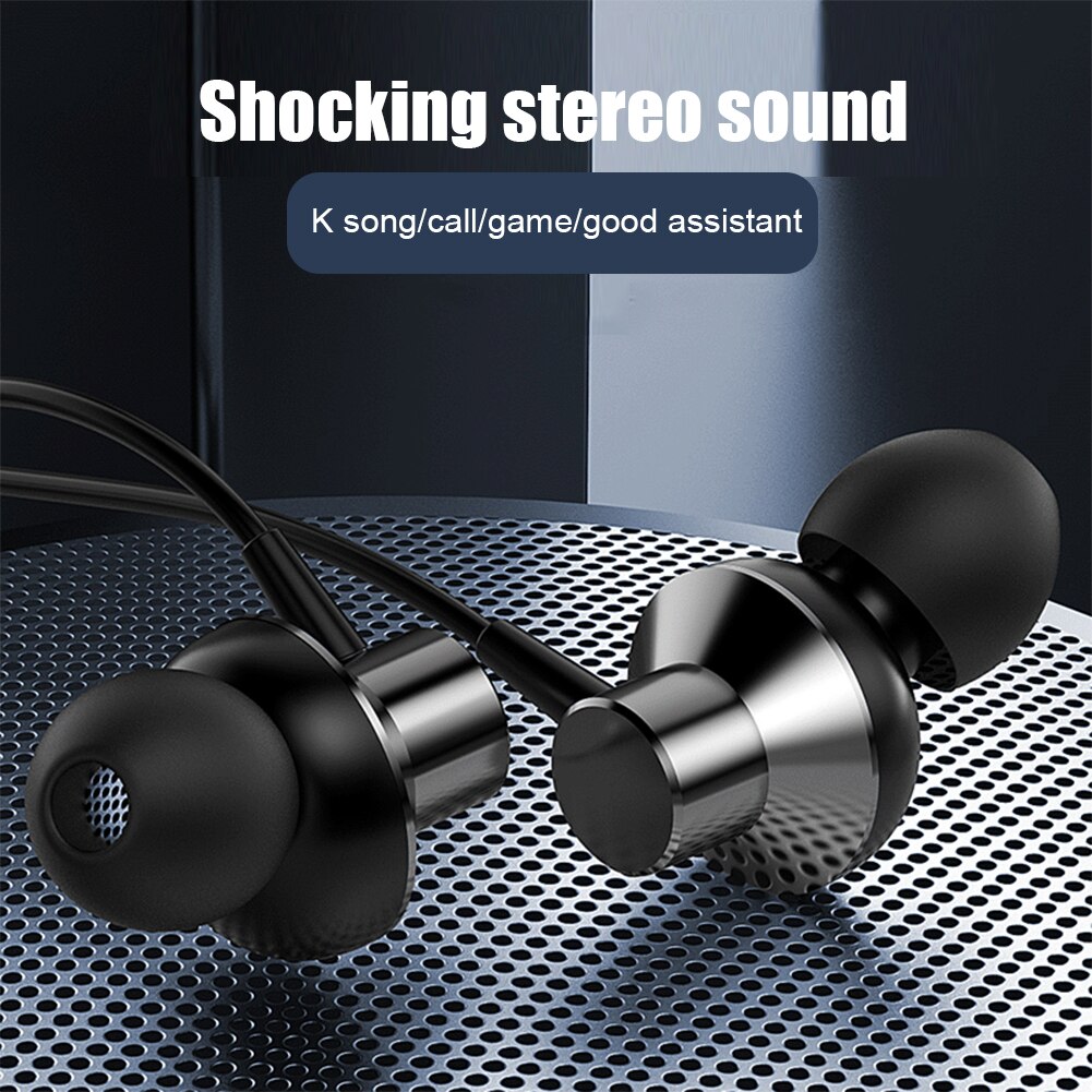 Universal 3.5MM Line Type Earphone With Microphone In-ear Wired Earbuds For Mobile Phone Computer Laptop Tablet Earphone