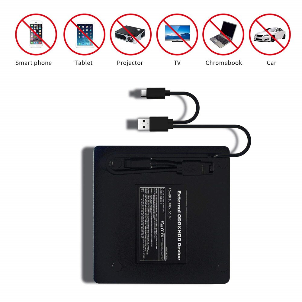 USB 3,0 Typ C Externe CD Stock Dual Schnittstelle DVD Brenner Schriftsteller DVD-RW DVD Rom Spieler für hp Laptop Computer Fenster