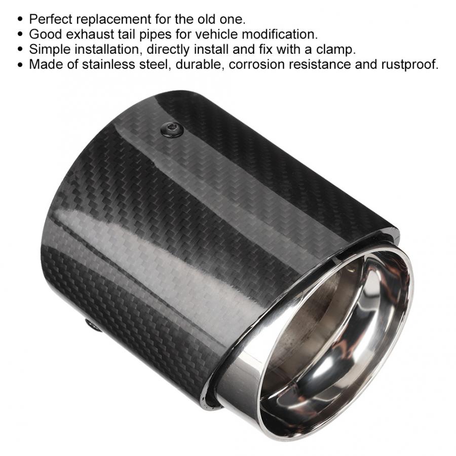 Carbon Fiber Uitlaatpijp Rvs Uitlaat Tip Fit voor Mini Cooper R55 R56 R60 R61